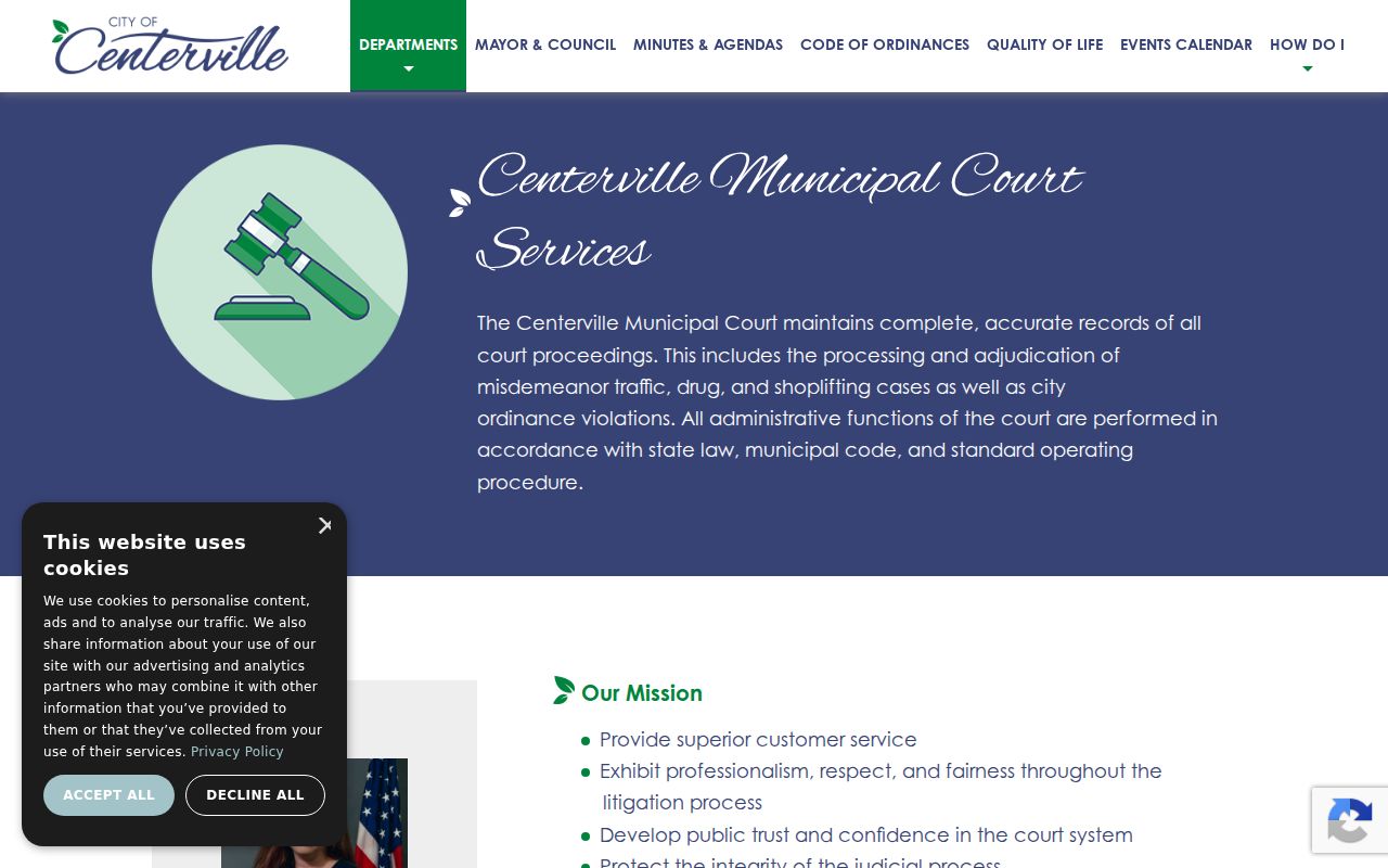 Centerville court docket municipal court rules