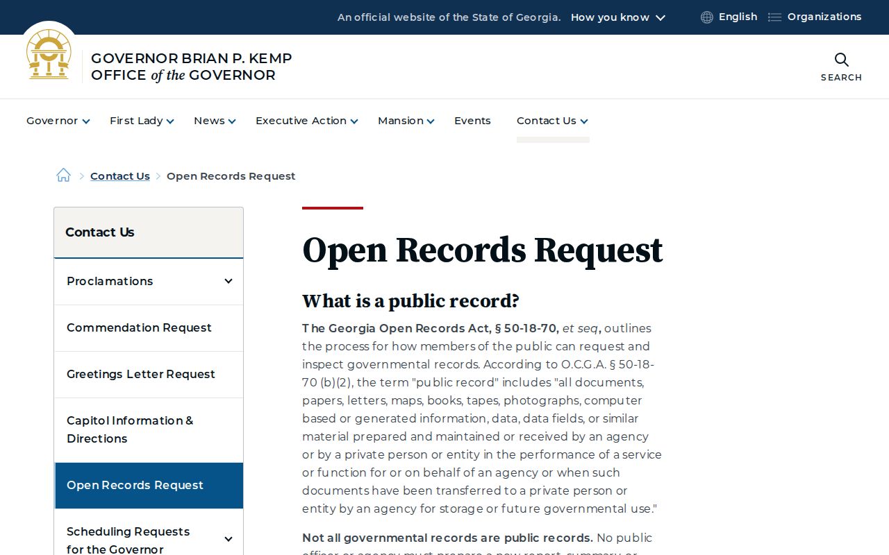 Houston County court record request Georgia sample form