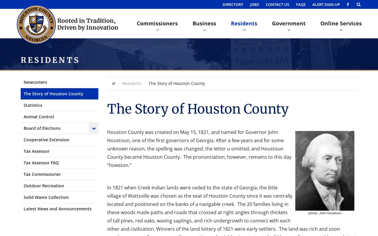Houston County court docket county history source