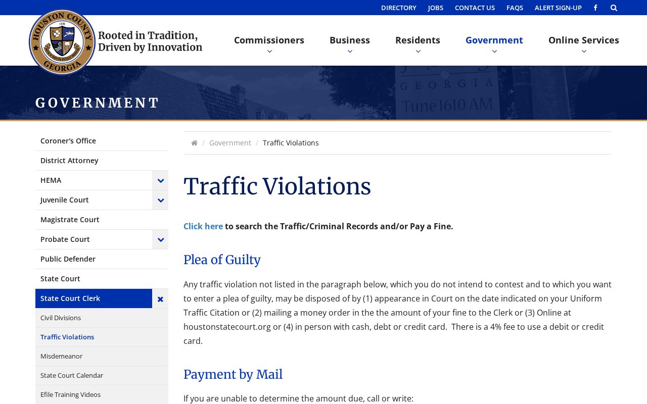 Houston County traffic ticket State Court instructions